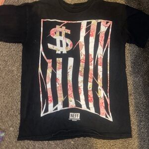 Neff Black and White Floral Graphic Tee